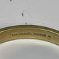Designer Michael Kors Gold-Tone Fashionable Studded Hinged Bangle Bracelet image number 4
