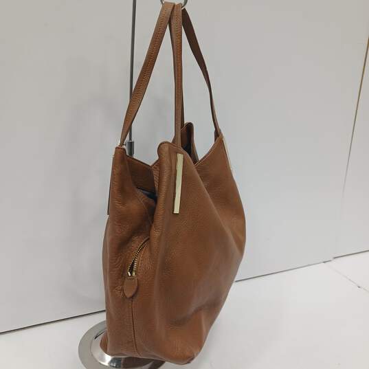 Vince Camuto Brown Leather Tote Bag image number 3