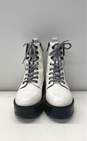 Guess Embossed Fearne Combat Boots White 7.5 image number 2