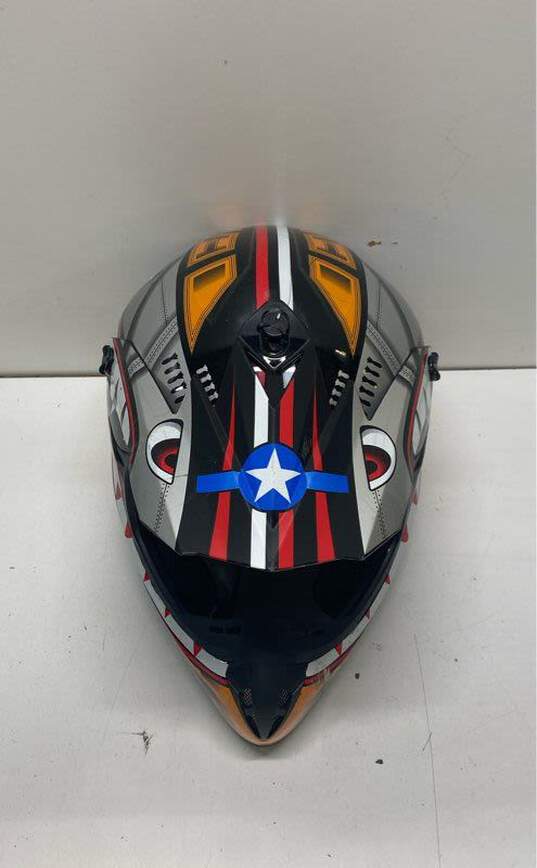 Dot 1Storm Motocross Multicolor Helmet Sz. L image number 5