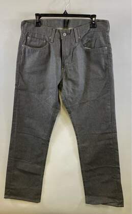 Levi's Mens Gray Cotton Medium Wash Pockets Denim Straight Leg Jeans Size 33