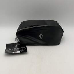 NWT Ralph Lauren Womens Black Leather Zipper Travel Bag Pouch