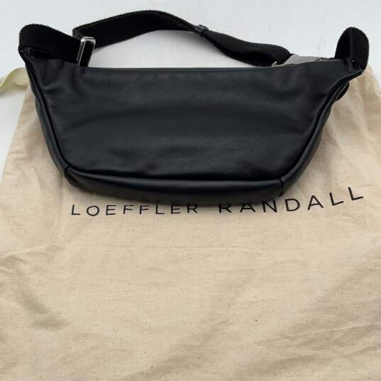 Loeffler Randall Womens Fanny Pack Adjustable Strap Zipper Black Leather image number 2