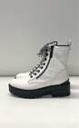 Guess Embossed Fearne Combat Boots White 7.5 image number 3