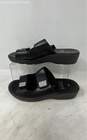 Italian Shoemakers Womens Black Shimmer Silver Slide Sandals Size 8 W image number 1