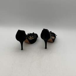Kate Spade Womens Black Suede Peep Toe Stiletto Strappy Heels Size 7.5 B alternative image