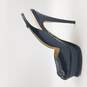 Yves Saint Laurent Peep Toe Slingback Heel Women's Sz.38.5 Black Patent image number 2