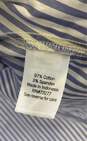 NWT Nine West Womens Blue White Striped Sleeveless Button Front Blouse Top Sz M image number 4