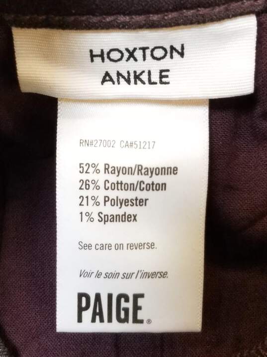 Paige Purple Hoxton Ankle Pants Women's Size 24 image number 5