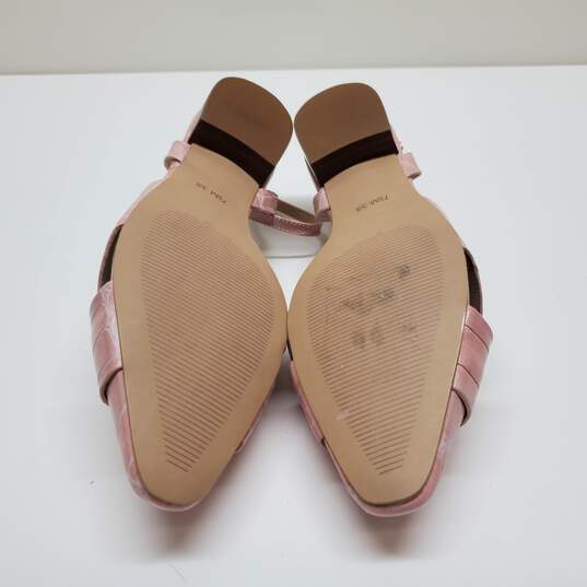 Louise et Cie Flats Womens Size 7.5 Pink Pointed Toe Leather Ankle Strap image number 5