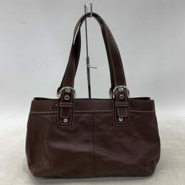 Coach Womens Shoulder Bag Hampton Inner Pockets Adjustable Strap Leather Brown alternative image