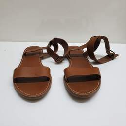 Madewell Boardwalk Sandal Women Size 8.5 Brown Leather Ankle Strap