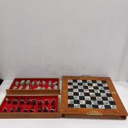 Complete Asian Chess Set in Wooden Chest