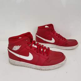 Jordan 1 Mid Retro Red Sneakers Size 8.5