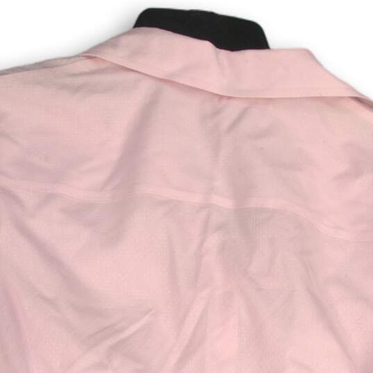 NWT Jones New York Womens Pink Collared Cap Sleeve Button-Up Shirt Size M image number 4