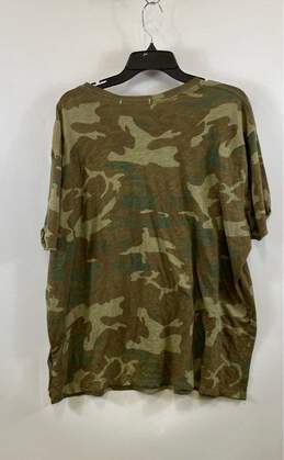NWT Free People Womens Multicolor Camouflage Army Combo T-Shirt Size Large alternative image