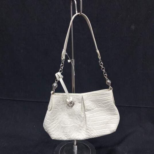 Brighton Small White Croc Embossed Leather Purse image number 1