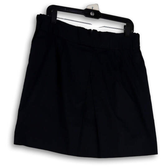 Womens Black Pleated Pockets Regular Fit Back Zip A-Line Skirt Size Small image number 1