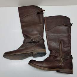 Frye brown leather riding boots women's 7.5 extended calf alternative image