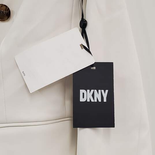 DKNY Women White Blazer Sz 8 nwt image number 4