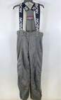 Karbon Mens Gray Insulated Adjustable Waist Straight Leg Snow Bibs Pants Size S image number 1