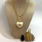 Designer Joan Rivers Gold-Tone Chain Heart Changeable Charm Necklace w/ Box image number 1