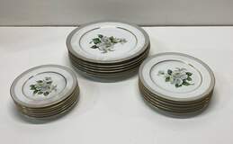 Vintage Maruichi Fine China Plates/Saucer Rose Pattern 18 Pc Set