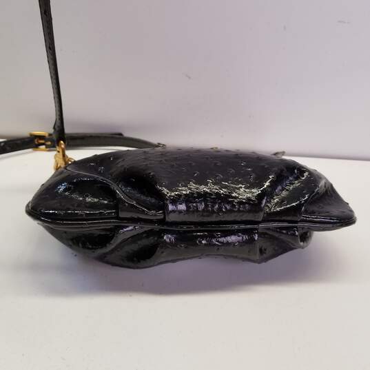 Buy the Marc By Marc Jacobs Black Patent PVC Ostrich Embossed Small  Crossbody Bag