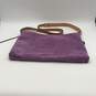 NWT Gianni Notaro Womens Purple Suede Adjustable Strap Crossbody Bag Purse image number 3
