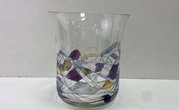 FOSTORIA Galleria Champagne Cooler Ice Bucket Abstract Mosaic Stained Art Glass