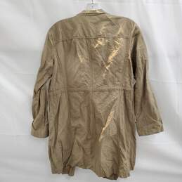 Eileen Fisher Cotton Blend Tan Button Up Jacket Size XS alternative image