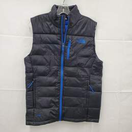 The North Face MN's Goose Down Black & Blue Trim Puffer Vest S/P