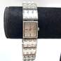 Designer Fossil Silver-Tone Clear Crystal Cut Stone Analog Bracelet Wristwatch image number 1