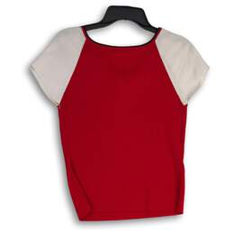 Carducci Womens Multicolor Colorblock Cap Sleeve Pullover T-Shirt Size M alternative image