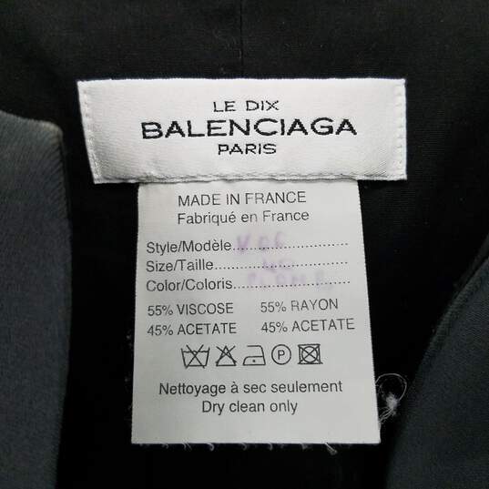 AUTHENTICATED Balenciaga Dark Gray Blazer Jacket Wms Size 40 image number 3