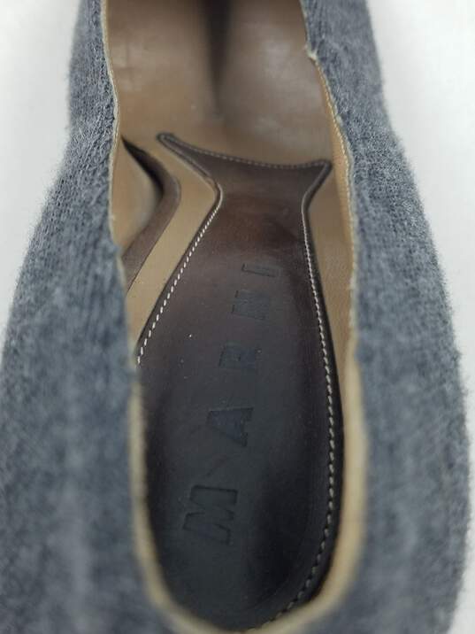 Authentic Marni Gray Jersey Knit Pump W 9 image number 8