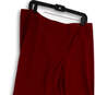 Womens Red Flat Front Straight Leg Regular Fit Comfort Ankle Pants Size 12 image number 3