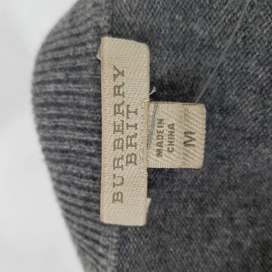 Buy the Burberry Brit Men Grey Half Zip Sweater M | GoodwillFinds