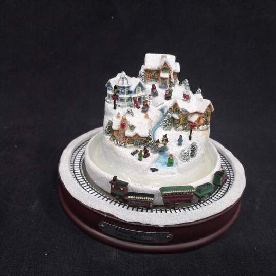 Thomas Kinkade White Christmas Masterpiece Edition Village Sculpture image number 1