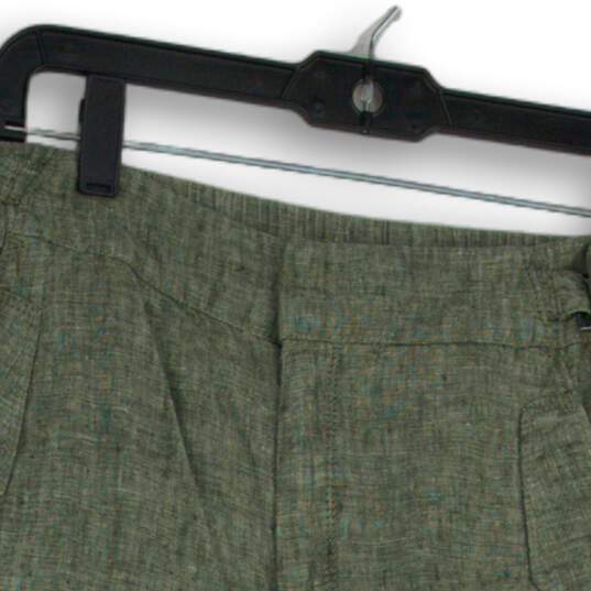 Athleta Womens Green Flap Pocket Elastic Adjustable Waist Hot Pant Shorts Size 6 image number 3