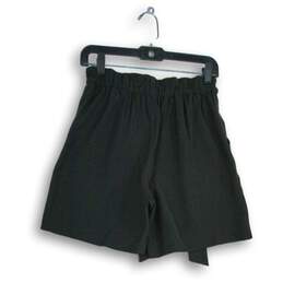 NWT Lululemon Womens Black Pleated Elastic Waist Paperbag Shorts Size 6 alternative image