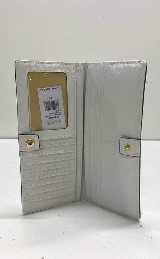 Michael Kors Saffiano Leather Jet Set Bifold Wallet White image number 5