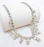 Vintage Icy Rhinestone Silver Tone Costume Jewelry 83.4g image number 2