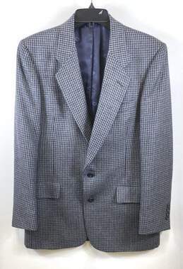 Christian Dior Men Gray Houndstooth Wool Sport Coat M