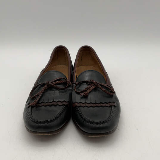 Mens Woodstock Black Brown Leather Slip-On Loafer Shoes Size 10.5 D image number 1