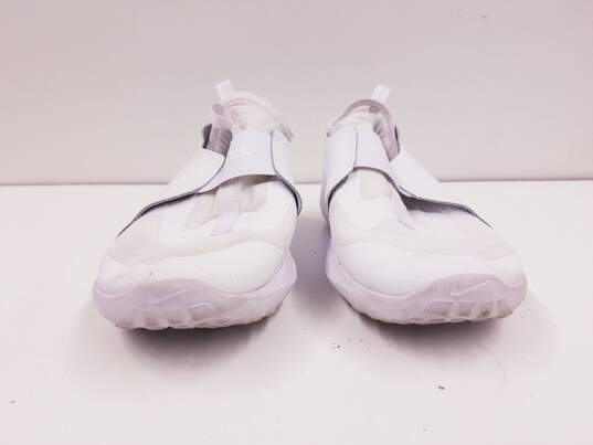 Nike Flex Runner 2 (GS) Athletic Shoes Triple White DJ6038-100 Size 6.5Y Women's Size 8 image number 3