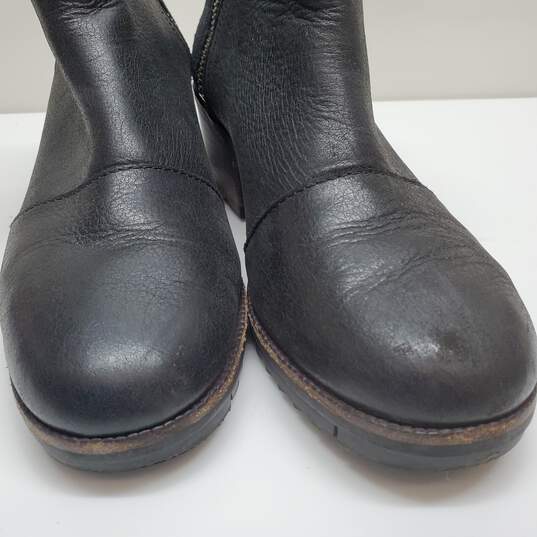 Sorel Cate Bootie Black Leather Sz 8 Ankle Boots image number 4