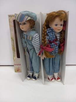 The Dollhouse Collection Porcelain Dolls 2 PK In Box