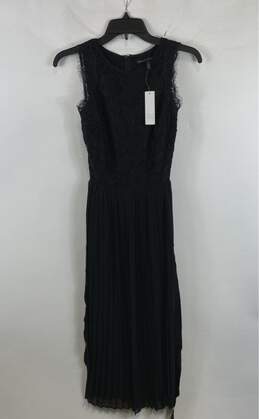 NWT White House Black Market Womens Black Sleeveless Fit & Flare Dress Size 4