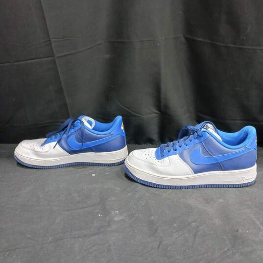 Nike AF1 Blue White Sneakers Men's Size 10.5 image number 2